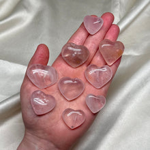 Load image into Gallery viewer, Gemmy Rose Quartz Heart Carvings (choose your own)
