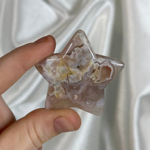 Flower Agate Star Carving E