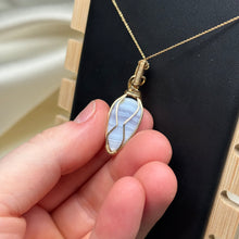 Load image into Gallery viewer, “Peace” Gold Filled Blue Lace Agate Necklace

