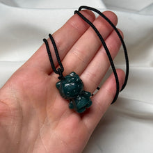 Load image into Gallery viewer, Guatemalan Jade Kitty Necklace C (Adjustable)
