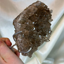 Load image into Gallery viewer, XL Double-Sided AA Rutilated Smoky Quartz on Stand (1lb12oz)
