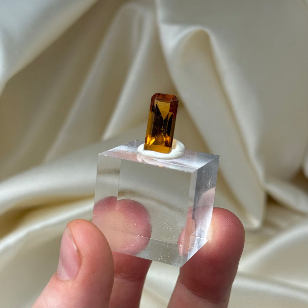 Cognac Citrine Rectangle Facet
