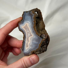 Load image into Gallery viewer, Butter Yellow &amp; Blue Moroccan Agate with Parallax effect
