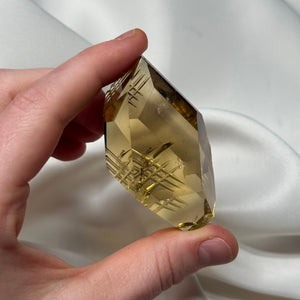RARE! Walter Lopes Original AAA Enhanced Smoky Citrine Sculpture Carving with Phantoms