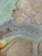 Load image into Gallery viewer, Green Flower Agate Palmstone (Surface Chip)
