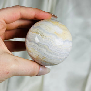 Banded “Lace” Calcite Sphere 1