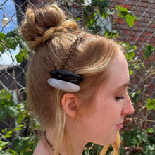 Load image into Gallery viewer, Agate / Agate with Quartz Crystal Hair Clips
