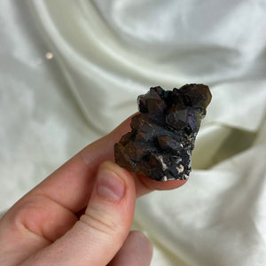 Naturally Iridescent Hematite Quartz Cluster A