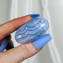 Load image into Gallery viewer, Blue Lace Agate Shiva Shape Carving

