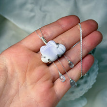 Load image into Gallery viewer, Sterling Silver Tiffany Stone Rainy Day Necklace
