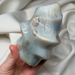 1lb14oz Pastel Orca Agate Flame with Cave and Wild Banding/Parallax Effect
