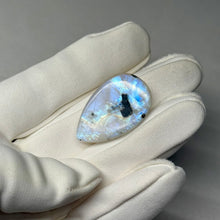 Load image into Gallery viewer, Rainbow Moonstone Cabochon with Tourmaline 35.75ct
