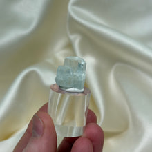 Load image into Gallery viewer, Aquamarine Specimen on Stand B

