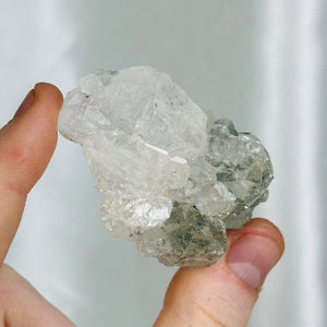Elestial Himalayan Quartz Cluster with Chlorite and Rainbows