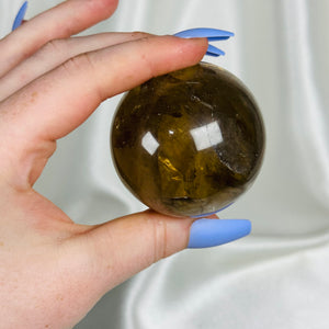 Natural Citrine Sphere with Beautiful Rainbows