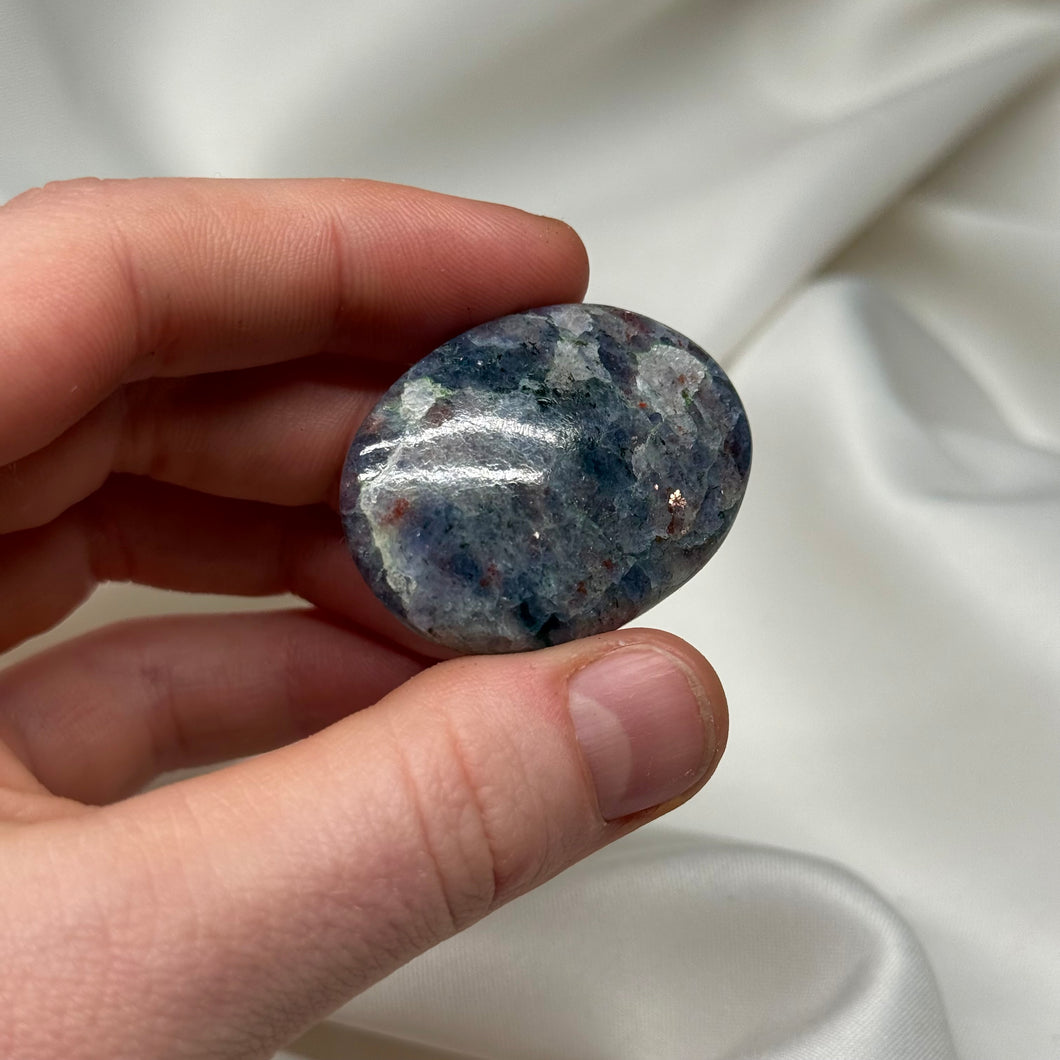 Iolite with Sunstone Palmstone