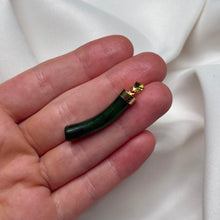 Load image into Gallery viewer, Genuine Nephrite Jade Curved Cylinder Pendant
