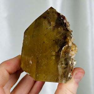 Natural Honey Citrine Tower with Golden Muscovite (8.4oz)