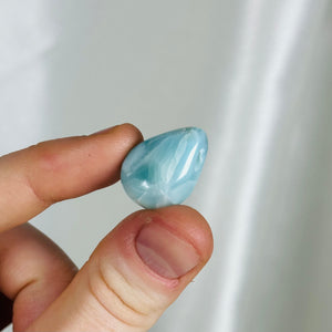 Larimar Drilled Pendant B