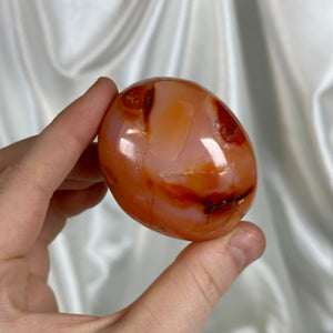 Pinky-red Carnelian Palmstone