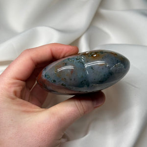 “Bloody” Sea Jasper Heart Carving