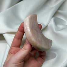 Load image into Gallery viewer, Pink Amethyst Moon Carving

