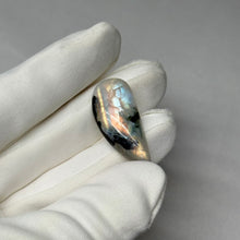 Load image into Gallery viewer, Rainbow Moonstone Cabochon with Tourmaline 27.18ct
