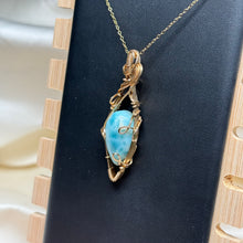 Load image into Gallery viewer, “Serenity” Gold Filled Larimar Necklace
