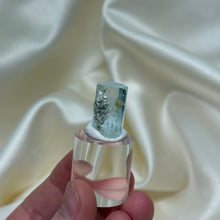 Load image into Gallery viewer, Aquamarine Specimen with Muscovite on Stand A
