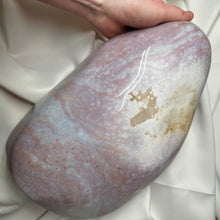 Load image into Gallery viewer, 19lb+ Pastel Pink &amp; Purple Sea Jasper Freeform with Druzy
