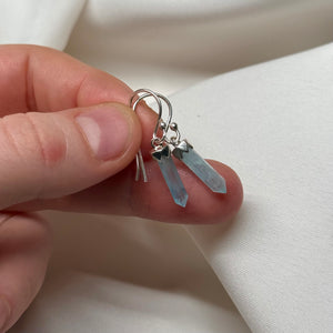 Sterling Silver Aquamarine Dangle Earrings C
