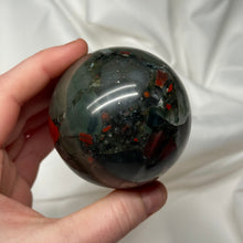 Load image into Gallery viewer, African Bloodstone with Pyrite Sphere
