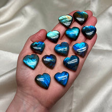 Load image into Gallery viewer, Flashy Labradorite Heart Carvings (choose your own)
