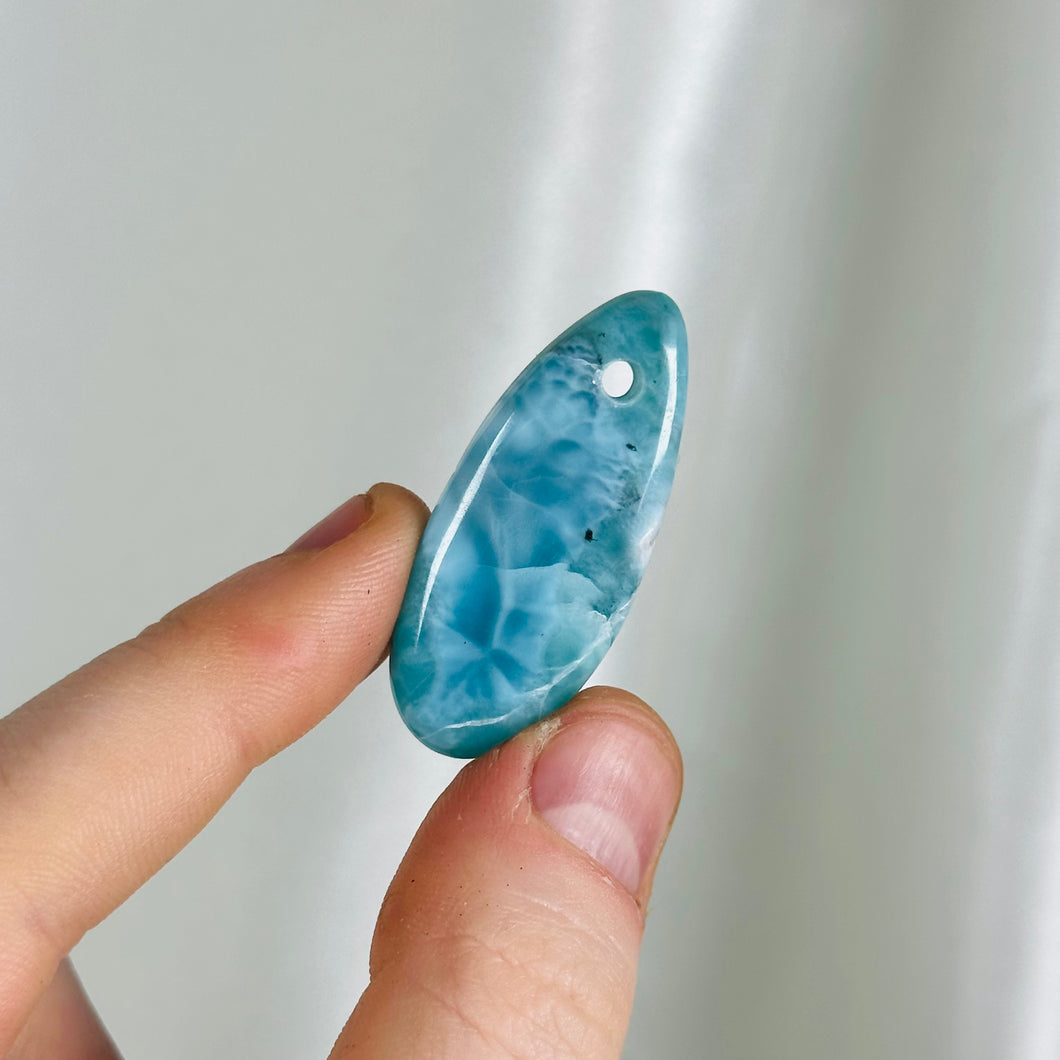 Larimar Drilled Pendant A