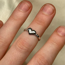 Load image into Gallery viewer, Sterling Silver Puffy Heart Ring (Size 5.75)
