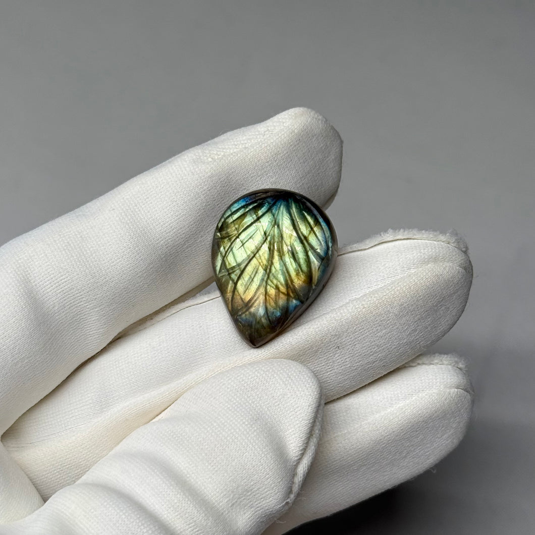 Carved Labradorite Cabochon 23.6ct
