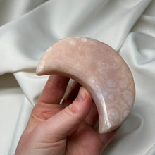 Load image into Gallery viewer, Pink Amethyst Moon Carving
