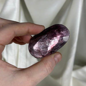 Flashy Gem Lepidolite Palmstone