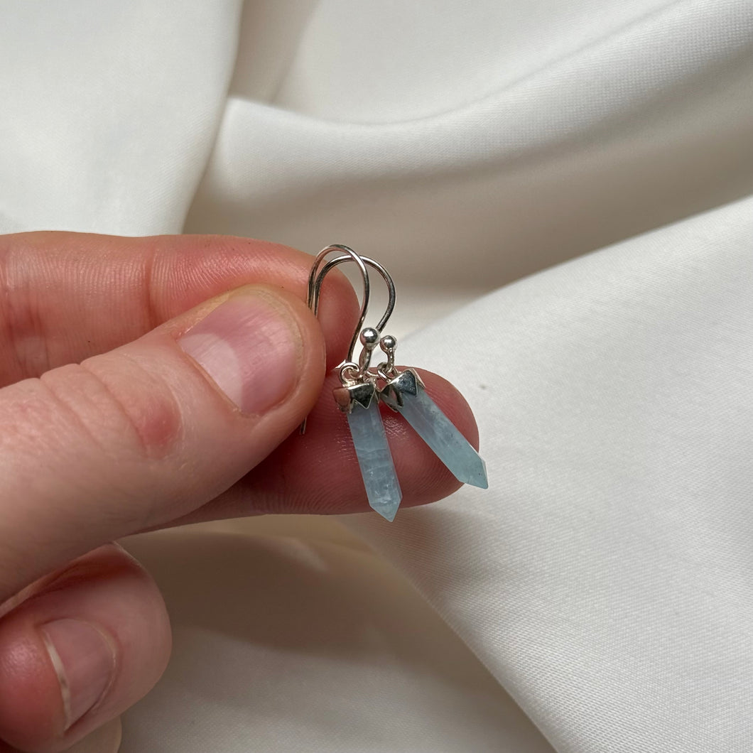 Sterling Silver Aquamarine Dangle Earrings B