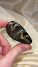 Load image into Gallery viewer, Rainbow Obsidian Double Heart Carving
