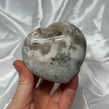 Load image into Gallery viewer, Moody Sea Jasper Heart with Large Druzy Pocket
