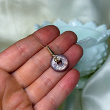 Load image into Gallery viewer, Gold-Fill Gem Lepidolite Donut Necklace A

