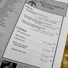 Load image into Gallery viewer, Vintage The Mineralogical Record KK (2000)

