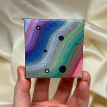 Load image into Gallery viewer, "Storm" Original Acrylic Painting on Display Easel (3"x3" Canvas)
