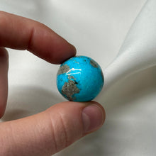Load image into Gallery viewer, RARE! Persian Turquoise Sphere with Pyrite Flecks
