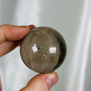 Rutilated Smoky Quartz Sphere