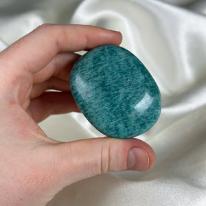 Deep Green Amazonite Palmstone B