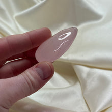 Load image into Gallery viewer, Gemmy Star Rose Quartz Drilled Teardrop Carving A
