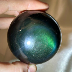 Space Vibes Rainbow Obsidian Sphere