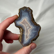Load image into Gallery viewer, Butter Yellow &amp; Blue Moroccan Agate with Parallax effect
